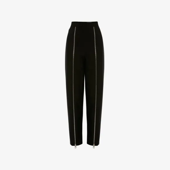 亚历山大麦昆/Alexander McQueen 羊毛拉链长裤 女士 700110QJACX1000