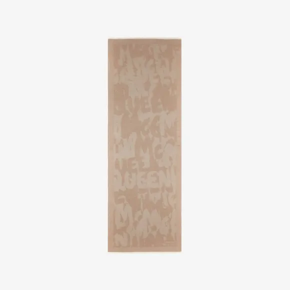 亚历山大麦昆/Alexander McQueen 男士米色 McQueen 涂鸦披肩 7052754617Q9700 811092837