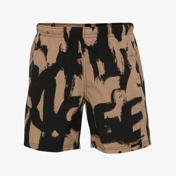 亚历山大麦昆/Alexander McQueen 黑色/米色 男士 泳裤 7056034419Q9760 
