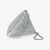 亚历山大麦昆/Alexander McQueen 女士 The Curve 银色手拿包 7078391YB738300 812850403