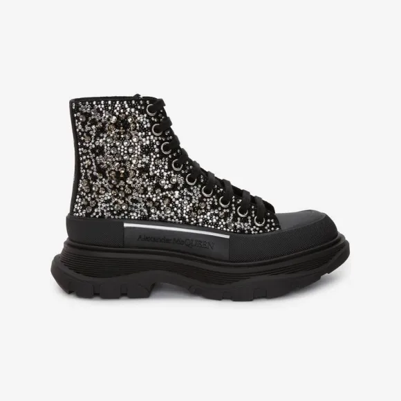 亚历山大麦昆/Alexander McQueen 黑色 女士 靴子 708091WIBA31081 