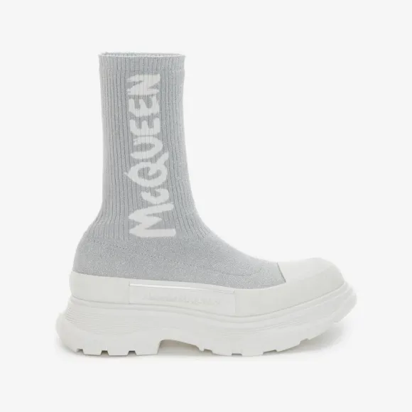 亚历山大麦昆/Alexander McQueen McQueen Graffiti Tread Slick针织靴 女士 708096W4UA18291