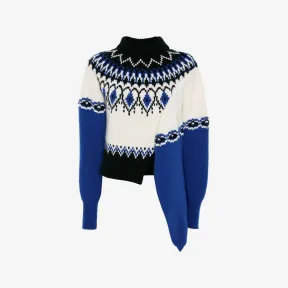 亚历山大麦昆/Alexander McQueen 象牙色/黑色 女士 毛衣 710205Q1A269093 
