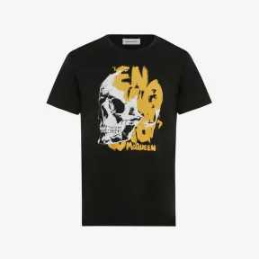 亚历山大麦昆/Alexander McQueen 黑色 男士 T恤 711173QTZ460901 