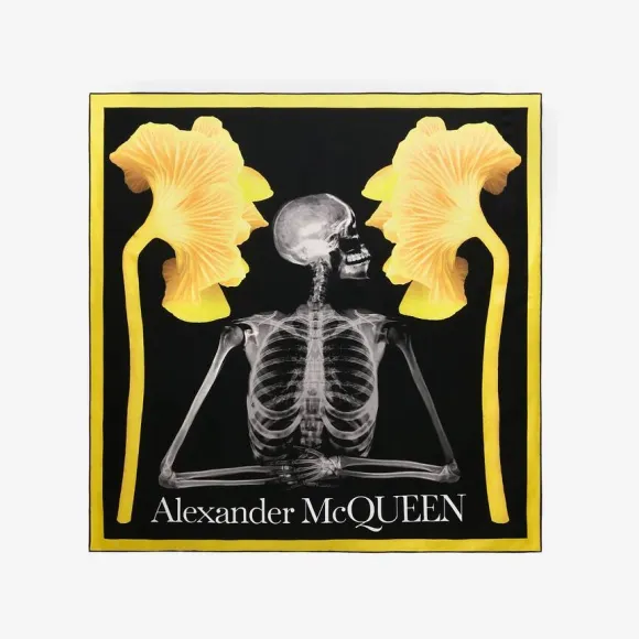 亚历山大麦昆/Alexander McQueen Mushroom Skeleton丝巾 女士 7184213001Q1075