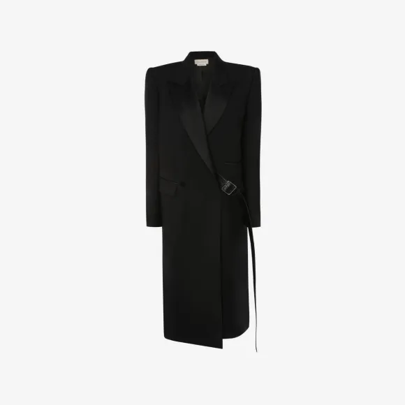 亚历山大麦昆/Alexander McQueen 黑色 女士 大衣 721329QJAC71000 