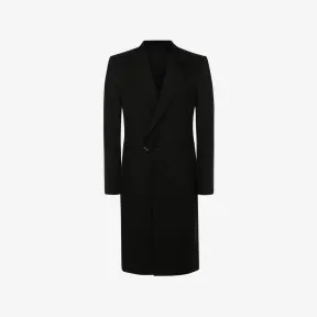 亚历山大麦昆/Alexander McQueen 男士黑色单排扣可拆卸翻领大衣 726287QUU061000 