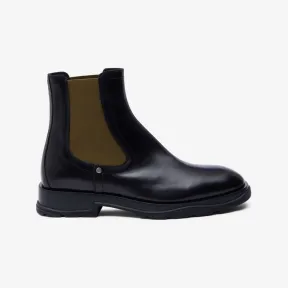 亚历山大麦昆/Alexander McQueen 男士黑色/多色叠层切尔西靴 728257WHSWN1572 