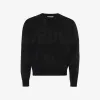亚历山大麦昆/Alexander McQueen 男士黑色 McQueen 涂鸦提花毛衣 729280Q1XGM1000 