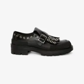 亚历山大麦昆/Alexander McQueen Stack Monk 表带黑色/银色 730090WHSWD1081 