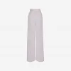 亚历山大麦昆/Alexander McQueen 女式瓷质羊毛阔腿裤 732920QJADC5093 