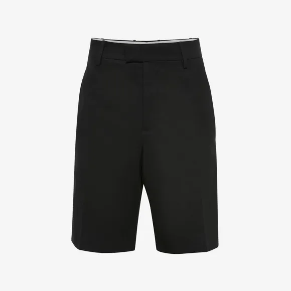亚历山大麦昆/Alexander McQueen 男士黑色棉质短裤 735156QUS011000 