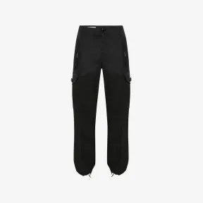 亚历山大麦昆/Alexander McQueen 男士黑色阔腿裤 735170QUN381000 