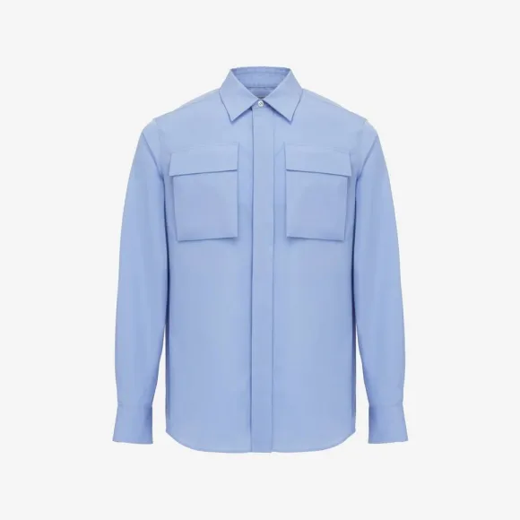亚历山大麦昆/Alexander McQueen 风信子男士军装口袋衬衫 741113QVN664440 