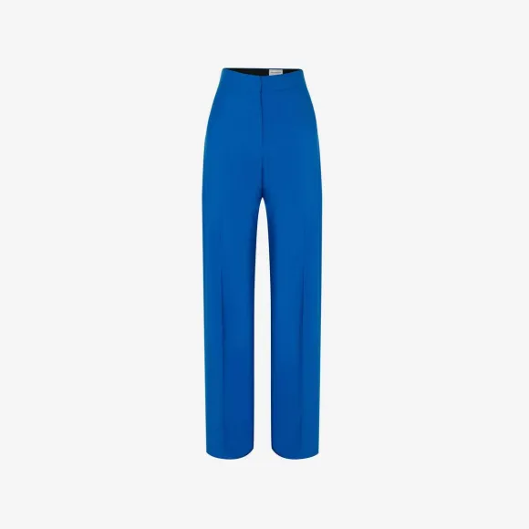 亚历山大麦昆/Alexander McQueen 女式银河蓝高腰阔腿裤 745121QJACX4155 