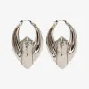亚历山大麦昆/Alexander McQueen 女士古董银鸢尾花耳环 746717J160Y0446 812999198