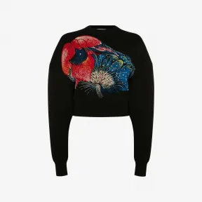 亚历山大麦昆/Alexander McQueen 女士Hieronymus Bosch提花毛衣黑色/彩色 748066Q1A6A1153
