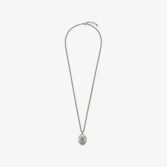 亚历山大麦昆/Alexander McQueen 男士古董银多面石项链 748088J160Y0446 813023064