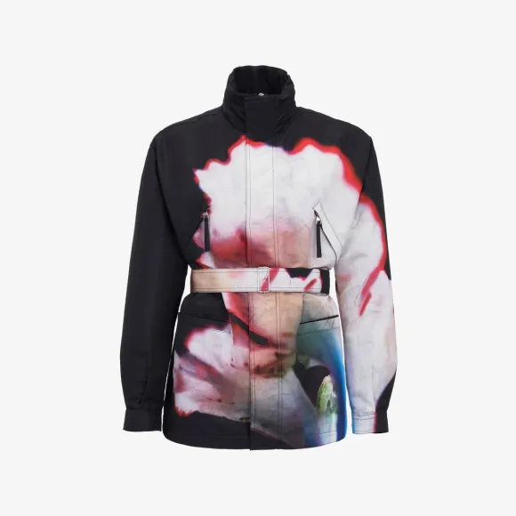 亚历山大麦昆/Alexander McQueen 男士多色 Solarised Flower 雨衣派克大衣 750434QVR588500 