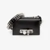 亚历山大麦昆/Alexander McQueen 女式 The Biker 黑色迷你宝石挎包 7565211BLCZ1000 813101648