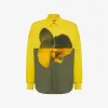 亚历山大麦昆/Alexander McQueen 男士黄色/卡其色拼接兰花衬衫 758905QVO850908 758905QVO850908