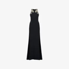 亚历山大麦昆/Alexander McQueen 女式黑色刺绣晚礼服 767126QEAAA1000 767126QEAAA1000