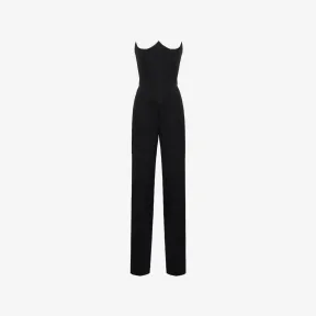 亚历山大麦昆/Alexander McQueen Peak 黑色一体式紧身胸衣 770646QJADX1000 770646QJADX1000