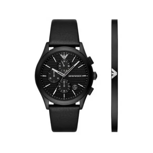 Emporio Armani 42MM 不锈钢 石英机芯 男士 腕表 AR80070SET
