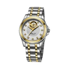 拜戈/Balco 不锈钢表壳 不锈钢圈口电黄金 旋入式透视后盖 机械 自动机械机芯 男表 1030AL2536