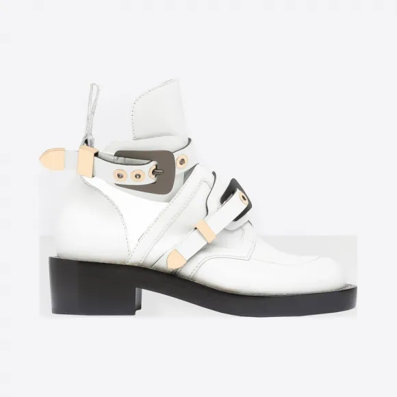 巴黎世家/Balenciaga Ceinture及踝靴 - 白色 | 女士踝靴 326290-WART0-9000