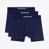 巴黎世家/Balenciaga 蓝色 三条装Balenciaga平角裤 45414000xa