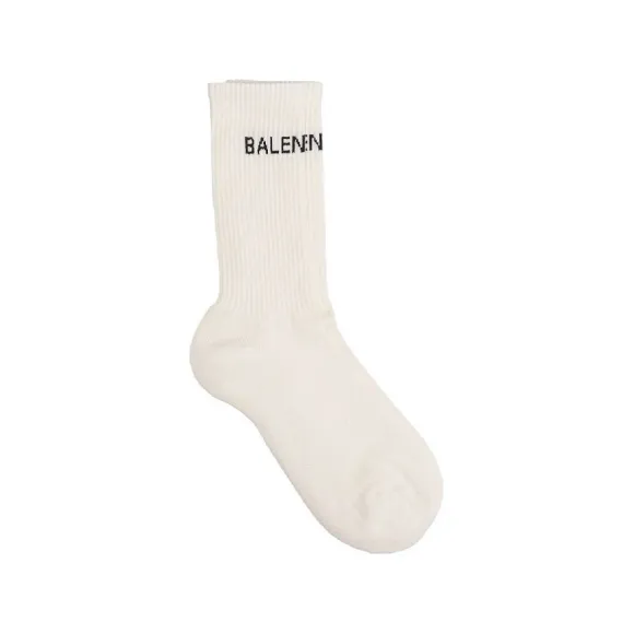 巴黎世家/Balenciaga 象牙白 80% 棉，18% 聚酰胺，2% 氨纶 提花袜 540633472B49960