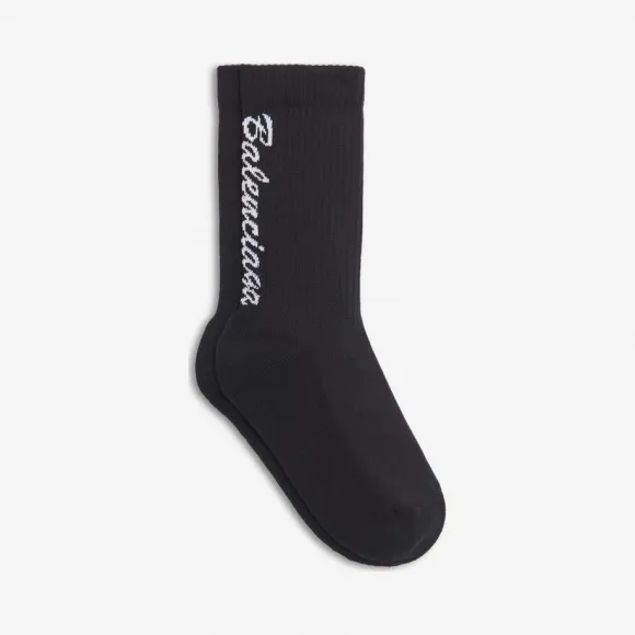 巴黎世家/Balenciaga Black / White 网球袜 45472556fd