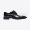 巴黎世家/Balenciaga 男士 银色/ 黑色 Rim BB德比鞋 | Balenciaga 579664-WA8E1-1081