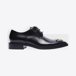巴黎世家/Balenciaga 男士 银色/ 黑色 Rim BB德比鞋 | Balenciaga 579664-WA8E1-1081