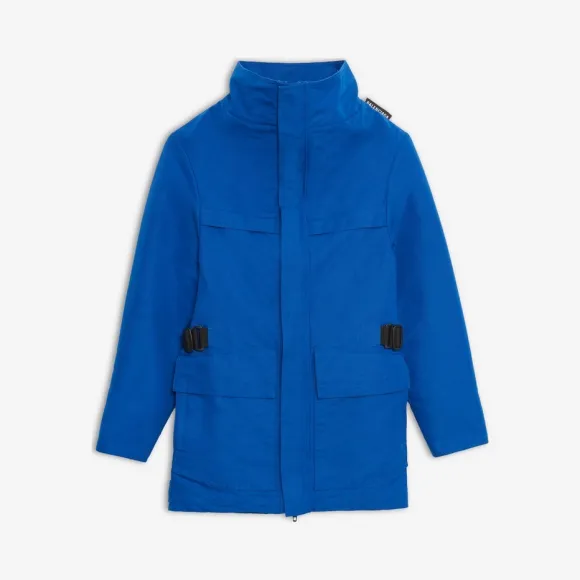 巴黎世家/Balenciaga 蓝色 伪装式风格派克大衣 41909102uq