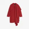 巴黎世家/Balenciaga 红色 / 黑色 围巾大衣 41909264rd