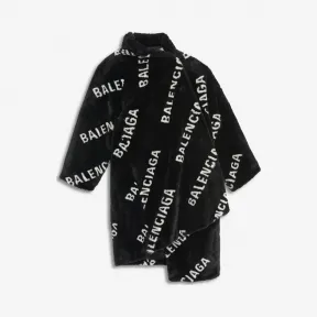 巴黎世家/Balenciaga 白色/黑色 满饰品牌标识Pulled Opera大衣 41909265bi