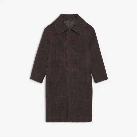 巴黎世家/Balenciaga 棕色 伪装式风格短大衣 41922379iu