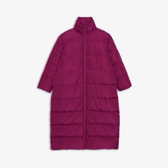 巴黎世家/Balenciaga 深紫红色 长款薄棉大衣 41922347xv
