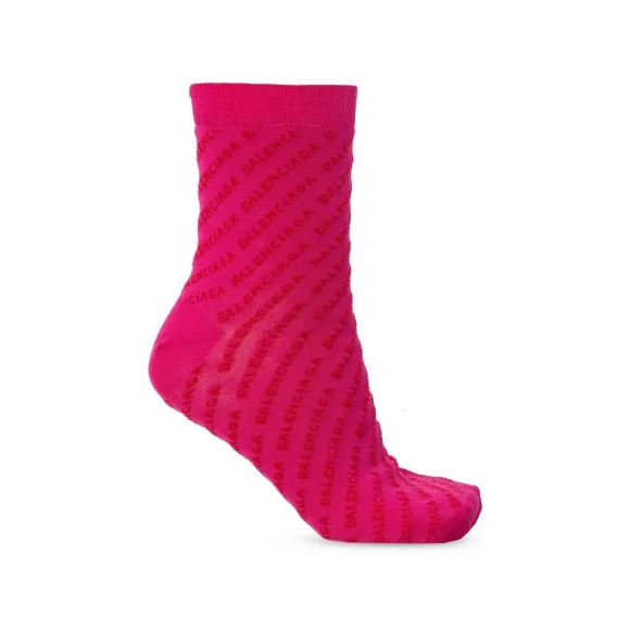 巴黎世家/Balenciaga 粉红色 73% 棉 25% 聚酰胺 2% 弹性纤维 高筒袜 6177663A0B15574