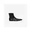 巴黎世家/Balenciaga 黑色 闪亮的羊皮 皮靴 643140WA8FE1081