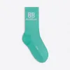 巴黎世家/Balenciaga 男式 Bb 绿色网球袜 656967472B43977