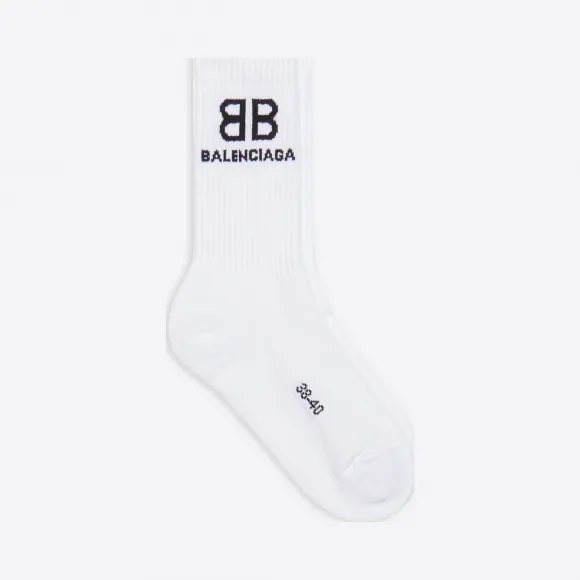 巴黎世家/Balenciaga 男士 BB网球袜 656967472B49060