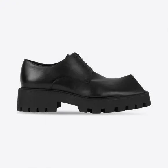 巴黎世家/Balenciaga 男士黑色犀牛德比 656977WBB501000