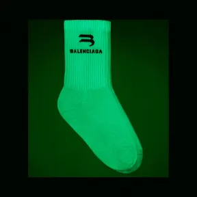 巴黎世家/Balenciaga 男士 男士夜光精灵棉袜 6576054A9B19060