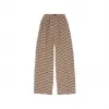 巴黎世家/Balenciaga Women's Bb Monogram Pyjama Pants in Beige 659026TML359378
