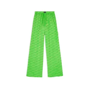 巴黎世家/Balenciaga Women's Bb Monogram Pyjama Trousers in Green 659026TMO683076