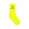 巴黎世家/Balenciaga Men's Sporty B Tennis Socks in Yellow 6592794A8B47260