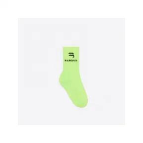 巴黎世家/Balenciaga 黄绿色 聚酯/聚酰胺 高筒袜 659279U4A8B43760